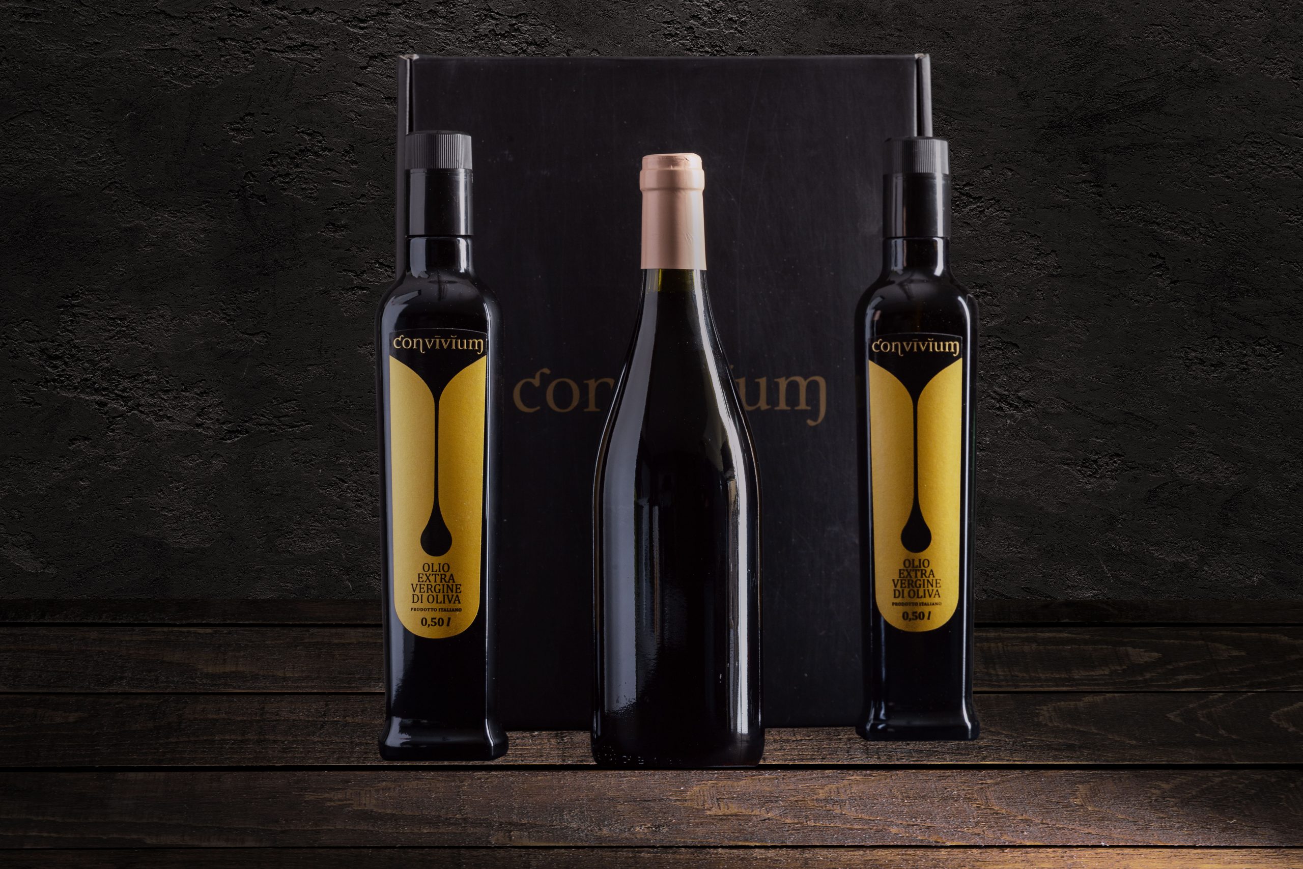 Convivium - Coffret cadeau d'huile d'olive extra vierge - 3 x 0,5L